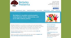 Desktop Screenshot of berkeleypediatrics.com